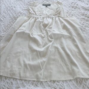 MM Couture Cream Sleeveless Ruffle-Trim Blouse